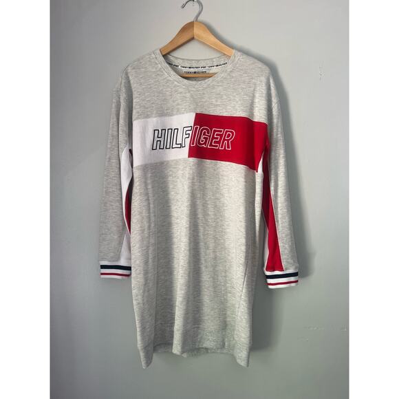 Tommy Hilfiger Sport Long Sleeve Logo Shirt Dress size medium - Picture 1 of 5
